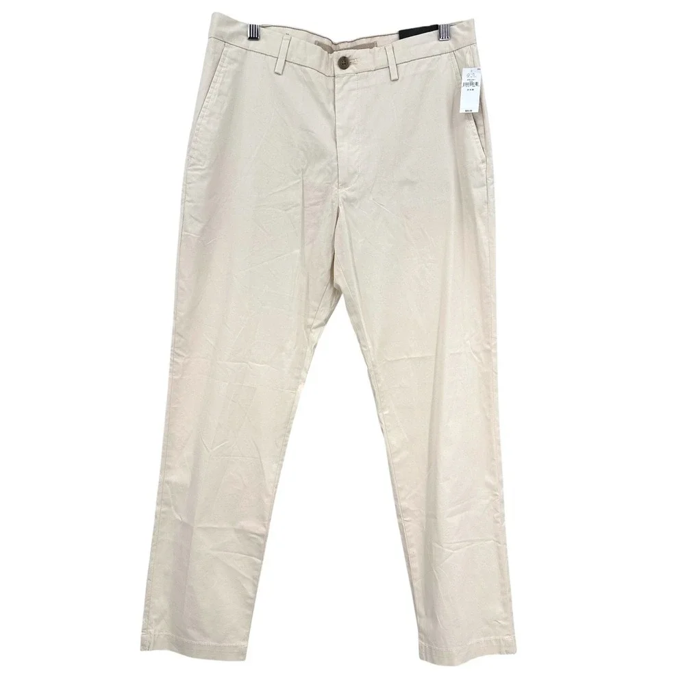 Banana Republic Summer Weight Chino Pants Men's 31x30 Slim Fit Light Khaki NEW